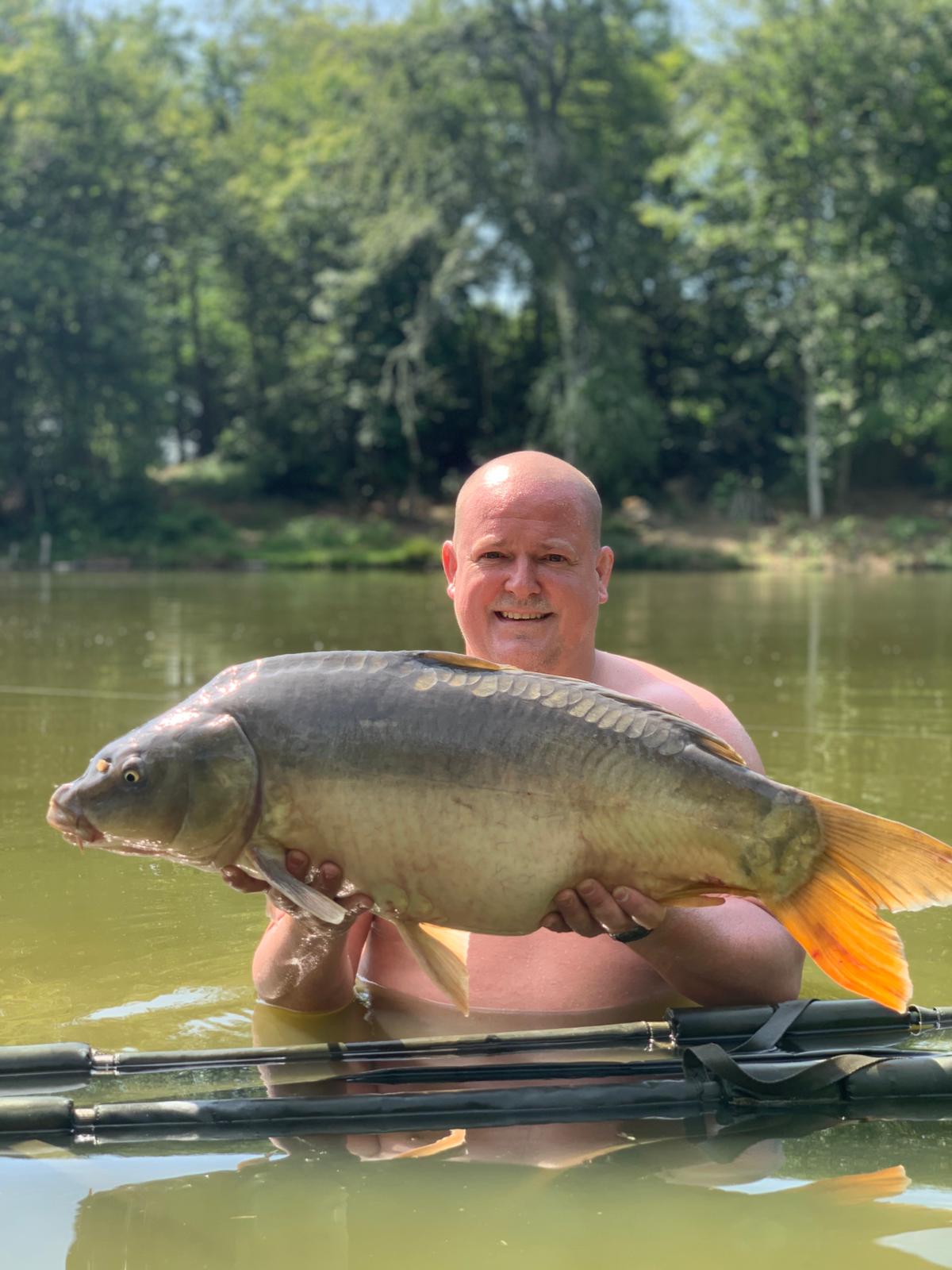 Common carp caught in the evening at The Cabin Lake