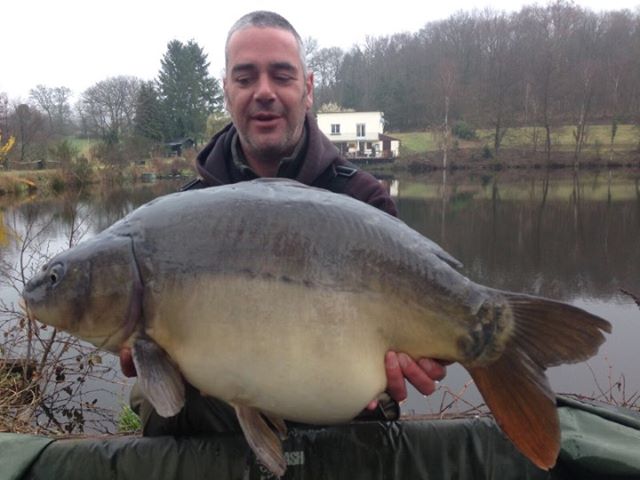 Specimen carp at The Lodge Lake, Roussac