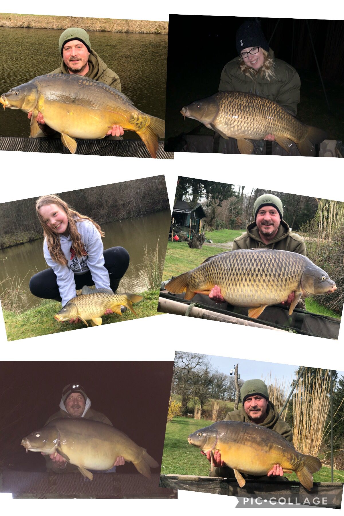 Carp caught at Lodge Lakes French carp fishing holiday — Lynne, Gareth and Katie