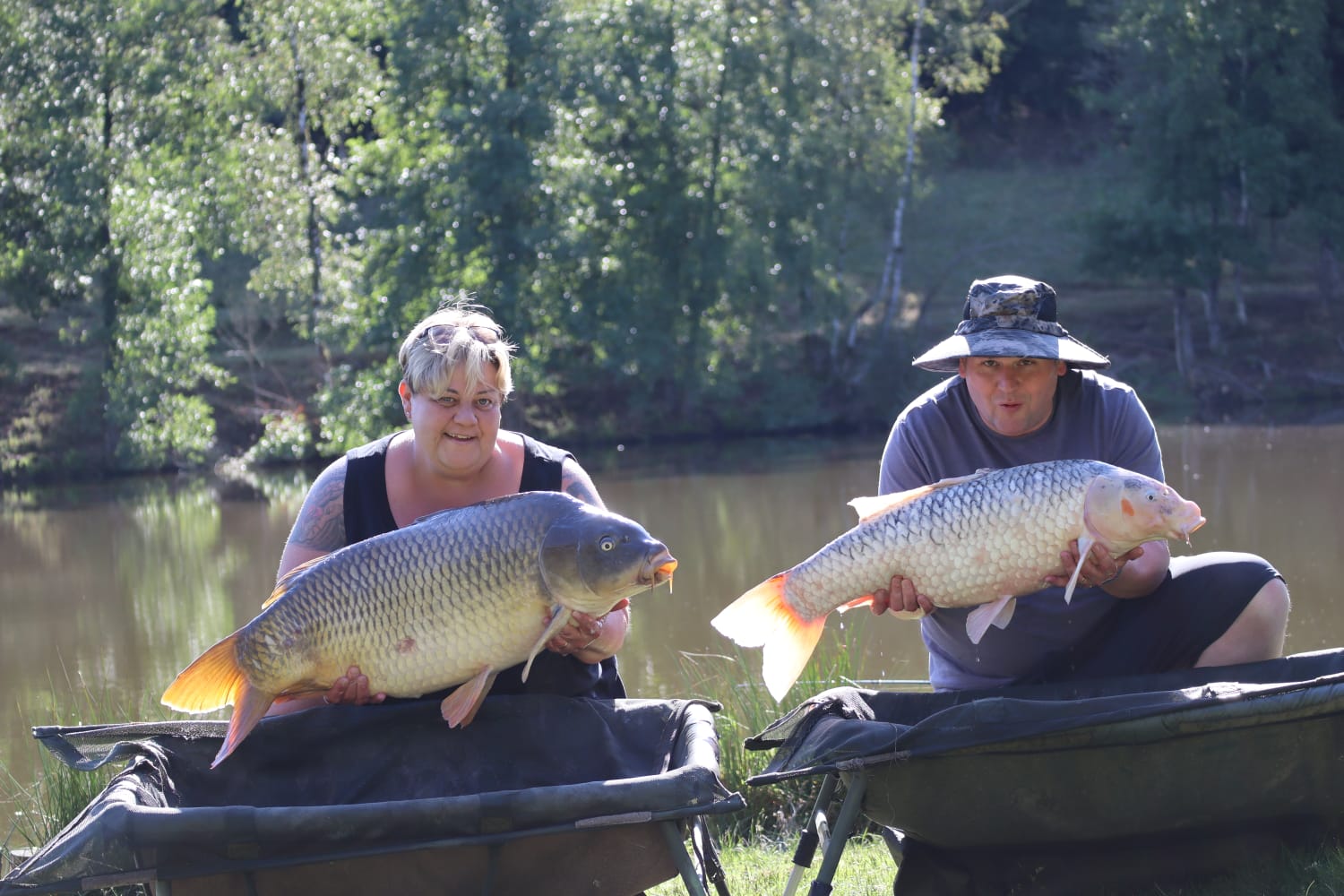Carp caught at Lodge Lakes French carp fishing holiday — Tom&Sal