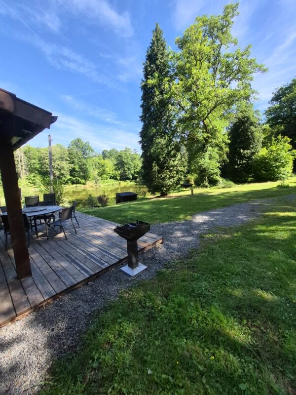 BBQ deck overlooking the lake