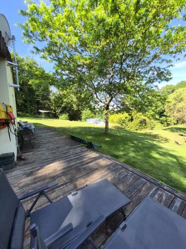 Cabin deck and outdoor living